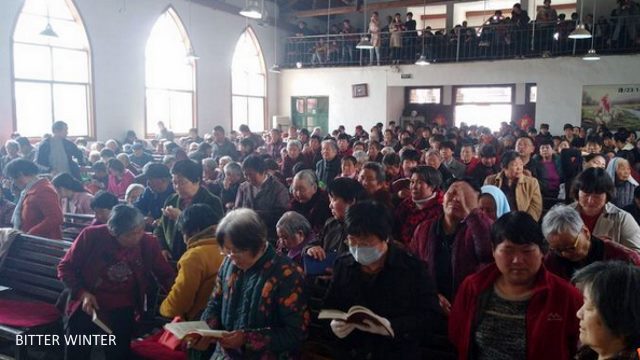 von der Dongguan Gospel Hall vor der Zerstörun