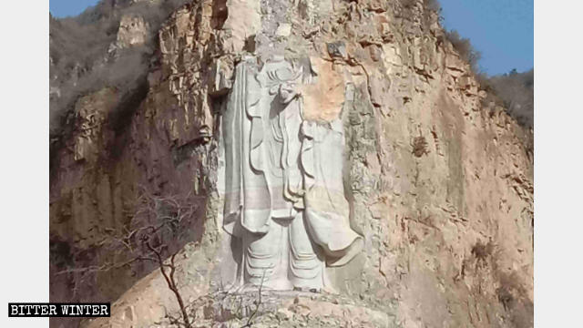 größte Guanyin-Statue der welt in China wurde zerstört.