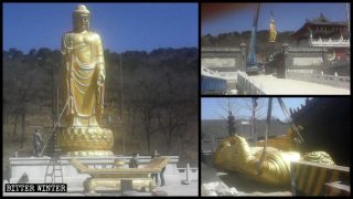 Buddha-Statue am Yongning Tempel