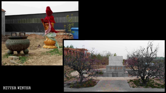 Die Guanyin-Statue wurde entfernt.