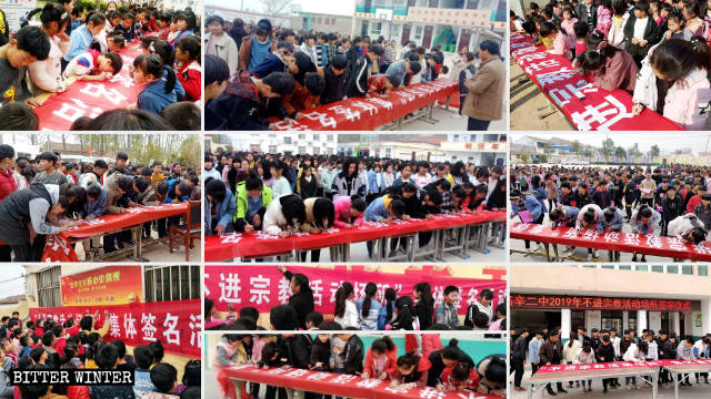 Schüler an Grund- und Mittelschulen in der Stadt Gaoxin
