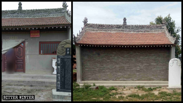 Der Laoye-Tempel im Dorf Muhua wurde geschlossen