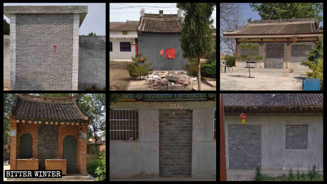 Sechs Tempel in der Gemeinde Qinghua wurden versiegelt.