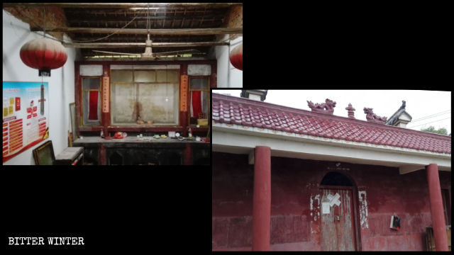 Buddhistische Statuen wurden entfernt und der Tempel wurde versiegelt.