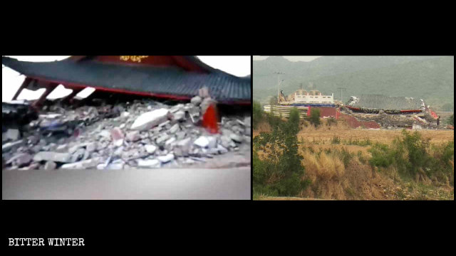 Miaolian-Tempel-verwandelte sich in Ruinen