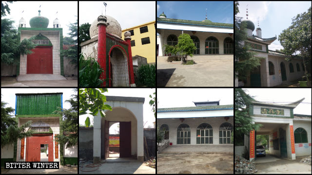 Mindestens 15 Moscheen in der Stadt Xinmi wurden ihrer Halbmond- und Sternsymbole beraubt