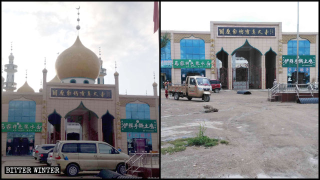 Die Halbmond- und Sternsymbole von der Kuppel der Großen Moschee wurden entfernt.