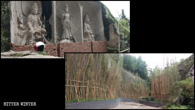 Dreiunddreißig Guanyin-Skulpturen