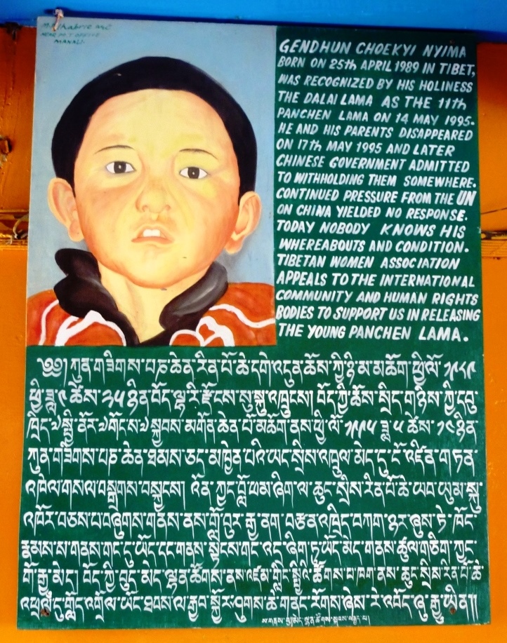 Plakat zur Unterstützung des Panchen Lama