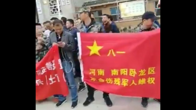 Veteranen-Protest in Pingdu